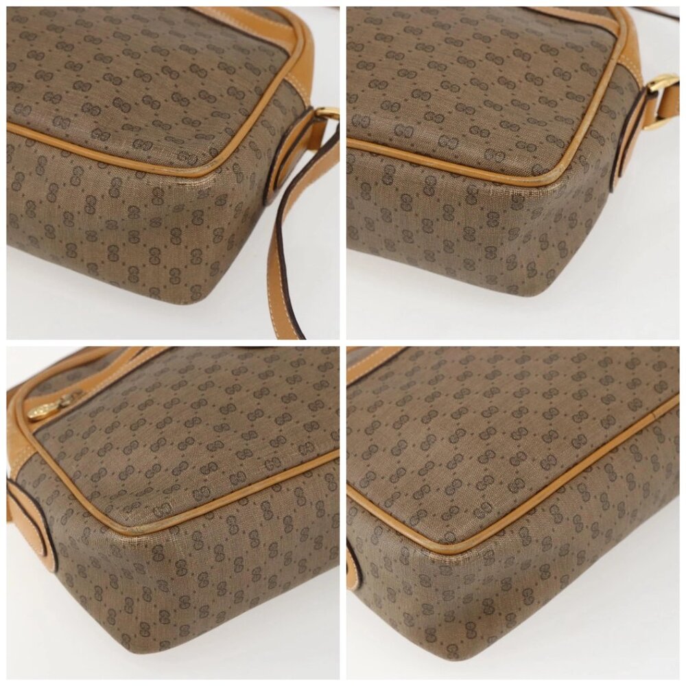 GUCCI Micro GG Supreme Shoulder Bag PVC Beige Gold - Picture 14 of 16